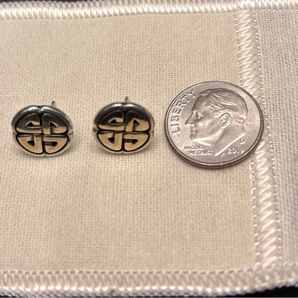Retired and rare James Avery Sterling/14k stud earrings - Picture 3 of 4
